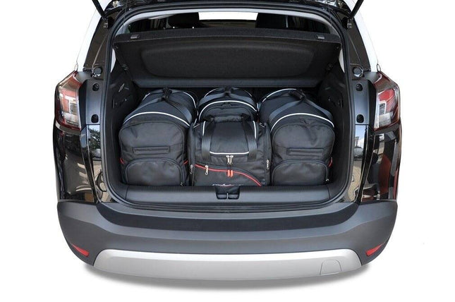 Kjust Reistassenset voor Opel Crossland X 2017-2020 - Set van 4 Tassen met 2 Roltassen 1 Sporttas en 1 Vliegtuigtas