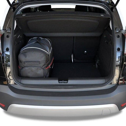 Kjust Reistassenset voor Opel Crossland X 2017-2020 - Set van 4 Tassen met 2 Roltassen 1 Sporttas en 1 Vliegtuigtas