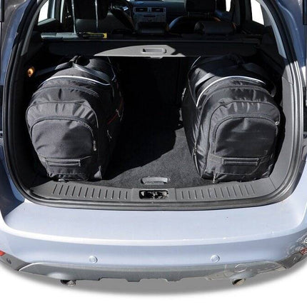 Kjust Reistassenset voor Ford Kuga 2008-2013 - Set van 4 Tassen met 2 Roltassen 1 Sporttas en 1 Vliegtuigtas
