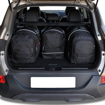 Kjust Reistassenset voor Renault Kadjar 2015-2023 - Set van 4 Tassen met 2 Roltassen 1 Sporttas en 1 Vliegtuigtas