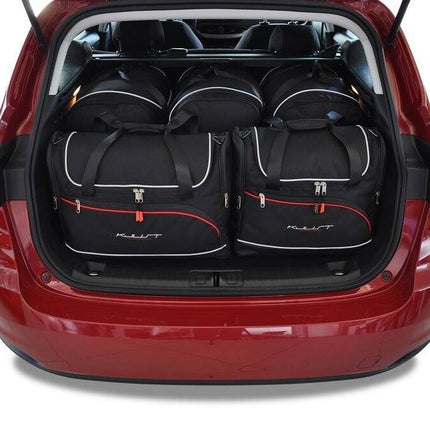 Kjust Reistassenset voor Fiat Tipo Stationwagon 2016-2023 - Set van 5 Tassen met 3 Roltassen en 2 Vliegtuigtassen
