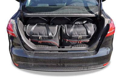 Kjust Reistassenset voor Ford Focus Sedan 2011-2014 - Set van 5 Tassen met 3 Roltassen en 2 Vliegtuigtassen
