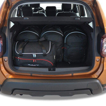 Kjust Reistassenset voor Dacia Duster 2018-2024 - Set van 5 Tassen met 3 Roltassen en 2 Vliegtuigtassen