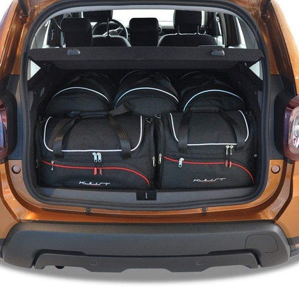 Kjust Reistassenset voor Dacia Duster 2018-2024 - Set van 5 Tassen met 3 Roltassen en 2 Vliegtuigtassen