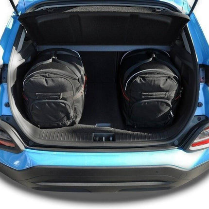Kjust Reistassenset voor Hyundai Kona 2017-2023 - Set van 3 Tassen met 2 Roltassen en 1 Vliegtuigtas
