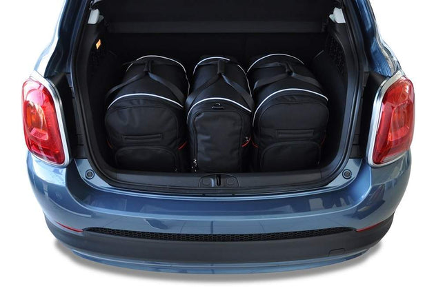 Kjust Reistassenset voor Fiat 500X vanaf 2015 - Set van 3 Tassen met 2 Roltassen en 1 Sporttas