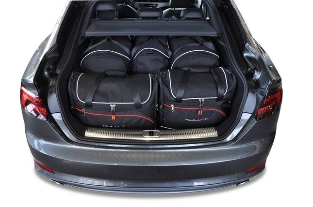 Kjust Reistassenset voor Audi A5 Sportback 2017-2024 - Set van 5 Tassen met 2 Roltassen 1 Sporttas en 2 Vliegtuigtassen