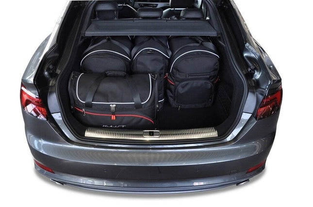 Kjust Reistassenset voor Audi A5 Sportback 2017-2024 - Set van 5 Tassen met 2 Roltassen 1 Sporttas en 2 Vliegtuigtassen