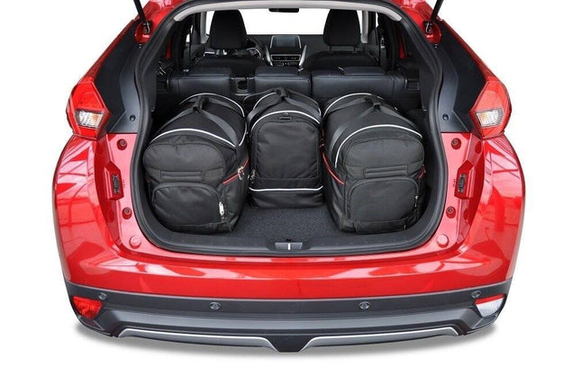 Kjust Reistassenset voor Mitsubishi Eclipse Cross vanaf 2017 - Set van 4 Tassen met 2 Roltassen 1 Sporttas en 1 Vliegtuigtas