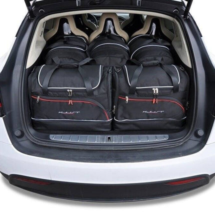 Kjust Reistassenset voor Tesla Model X 2015-2022 - Set van 5 Tassen met 3 Roltassen en 2 Sporttassen