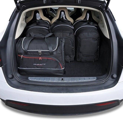 Kjust Reistassenset voor Tesla Model X 2015-2022 - Set van 5 Tassen met 3 Roltassen en 2 Sporttassen