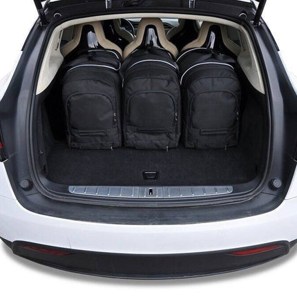 Kjust Reistassenset voor Tesla Model X 2015-2022 - Set van 5 Tassen met 3 Roltassen en 2 Sporttassen