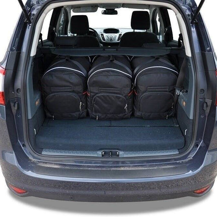 Kjust Reistassenset voor Ford Grand C-Max 2010-2015 - Set van 5 Tassen met 3 Roltassen en 2 Vliegtuigtassen