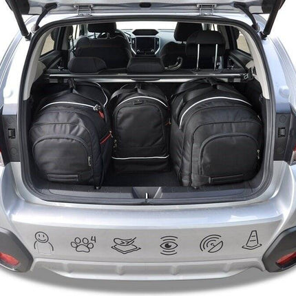 Kjust Reistassenset voor Subaru XV 2017-2021 - Set van 4 Tassen met 2 Roltassen 1 Sporttas en 1 Vliegtuigtas