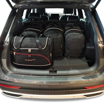Kjust Reistassenset voor Seat Tarraco vanaf 2019 - Set van 5 Tassen met 3 Roltassen en 2 Vliegtuigtassen