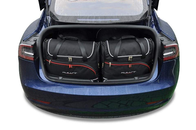 Kjust Reistassenset voor Tesla Model 3 2016-2023 - Set van 5 Tassen met 2 Roltassen 1 Sporttas en 2 Vliegtuigtassen