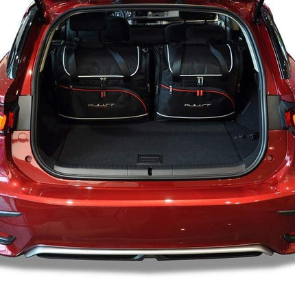 Kjust Reistassenset voor Lexus CT 5-deurs vanaf 2010 - Set van 4 Tassen met 4 Vliegtuigtassen