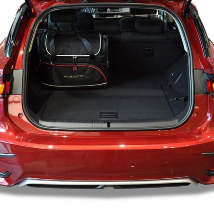 Kjust Reistassenset voor Lexus CT 5-deurs vanaf 2010 - Set van 4 Tassen met 4 Vliegtuigtassen
