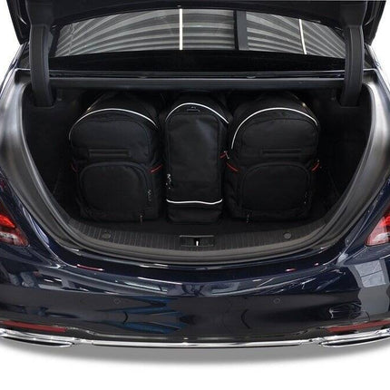 Kjust Reistassenset voor Mercedes Benz S-Klasse 2013-2020 - Set van 5 Tassen met 2 Roltassen 1 Sporttas en 2 Vliegtuigtassen
