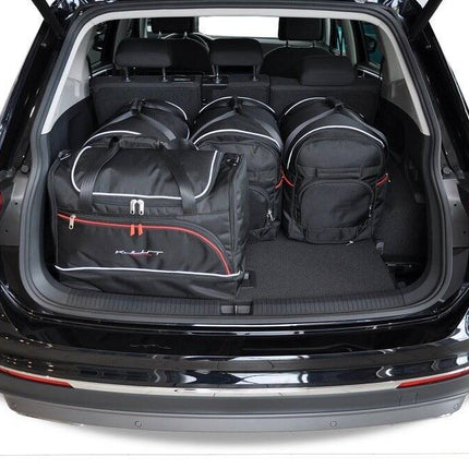 Kjust Reistassenset voor Volkswagen Tiguan Allspace 2017-2024 - Set van 5 Tassen met 3 Roltassen en 2 Sporttassen