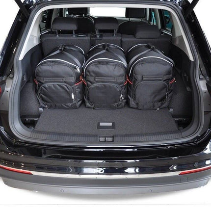 Kjust Reistassenset voor Volkswagen Tiguan Allspace 2017-2024 - Set van 5 Tassen met 3 Roltassen en 2 Sporttassen