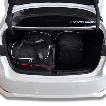Kjust Reistassenset voor Toyota Corolla Sedan vanaf 2019 - Set van 4 Tassen met 2 Roltassen en 2 Vliegtuigtassen