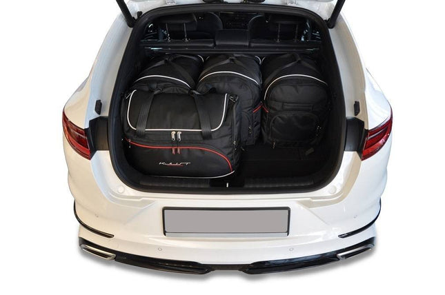 Kjust Reistassenset voor Kia ProCeed stationwagen vanaf 2019 - Set van 5 Tassen met 3 Roltassen en 2 Vliegtuigtassen