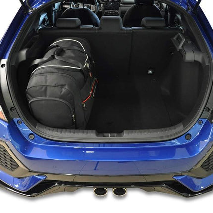 Kjust Reistassenset voor Honda Civic 5-deurs 2017-2022 - Set van 4 Tassen met 2 Roltassen 1 Sporttas en 1 Vliegtuigtas