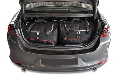 Kjust Reistassenset voor Mazda 3 Sedan vanaf 2019 - Set van 5 Tassen met 3 Roltassen en 2 Sporttassen