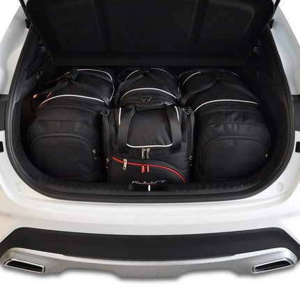 Kjust Reistassenset voor Kia Venga 5-deurs vanaf 2010 - Set van 4 Tassen met 2 Roltassen 1 Sporttas en 1 Vliegtuigtas
