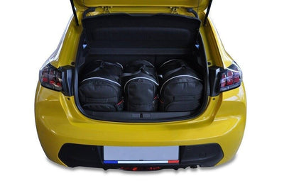 Kjust Reistassenset voor Peugeot 208 5-deurs vanaf 2019 - Set van 3 Tassen met 2 Roltassen en 1 Vliegtuigtas
