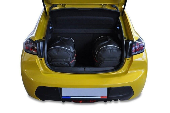 Kjust Reistassenset voor Peugeot 208 5-deurs vanaf 2019 - Set van 3 Tassen met 2 Roltassen en 1 Vliegtuigtas