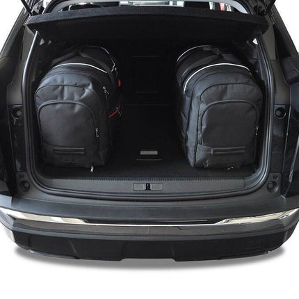 Kjust Reistassenset voor Peugeot 3008 2017-2023 - Set van 4 Tassen met 2 Roltassen 1 Sporttas en 1 Vliegtuigtas
