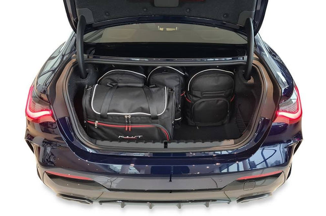 Kjust Reistassenset voor BMW 4 serie coupe vanaf 2020 - Set van 5 Tassen met 2 Roltassen 1 Sporttas en 2 Vliegtuigtassen