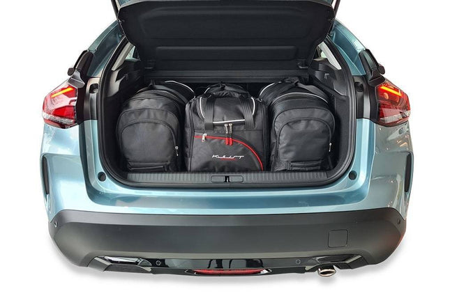 Kjust Reistassenset voor Citroen e-C4 5-deurs vanaf 2020 - Set van 4 Tassen met 2 Roltassen en 2 Sporttassen