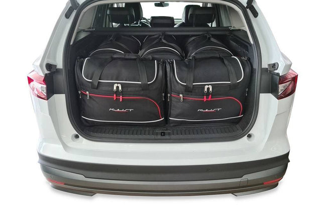 Kjust Reistassenset voor Skoda Enyaq vanaf 2021 - Set van 5 Tassen met 3 Roltassen en 2 Vliegtuigtassen