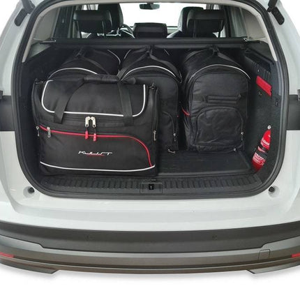 Kjust Reistassenset voor Skoda Enyaq vanaf 2021 - Set van 5 Tassen met 3 Roltassen en 2 Vliegtuigtassen