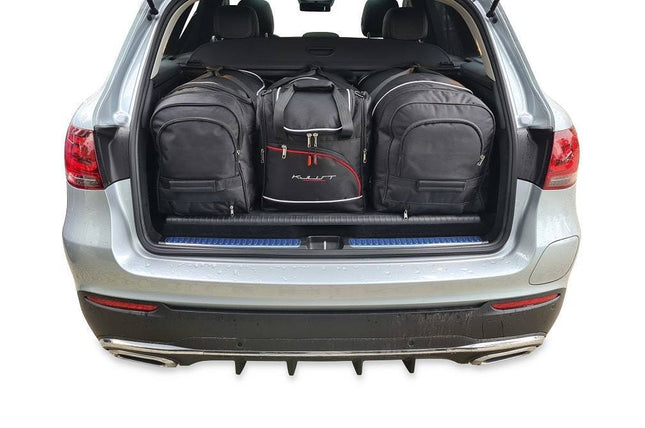 Kjust Reistassenset voor Mercedes Benz GLC Coupe 2017-2023 - Set van 4 Tassen met 2 Roltassen 1 Sporttas en 1 Vliegtuigtas