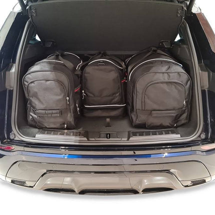 Kjust Reistassenset voor Land Rover Range Rover Evoque 5-deurs vanaf 2019 - Set van 4 Tassen met 2 Roltassen 1 Sporttas en 1 Vliegtuigtas