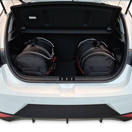 Kjust Reistassenset voor Hyundai i20 5-deurs vanaf 2020 - Set van 3 Tassen met 2 Roltassen en 1 Vliegtuigtas