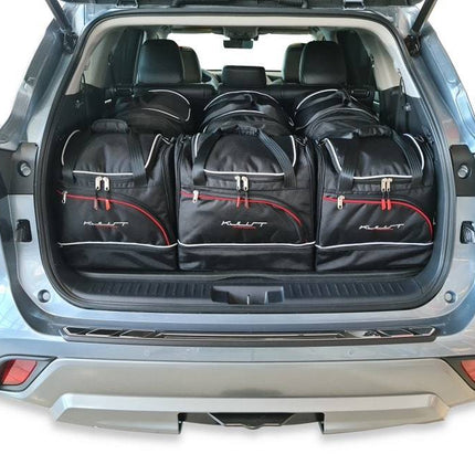 Kjust Reistassenset voor Toyota Highlander vanaf 2021 - Set van 6 Tassen met 3 Roltassen en 3 Sporttassen
