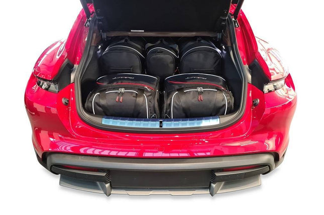 Kjust Reistassenset voor Porsche Taycan Cross Turismo vanaf 2020 - Set van 5 Tassen met 2 Roltassen en 3 Vliegtuigtassen
