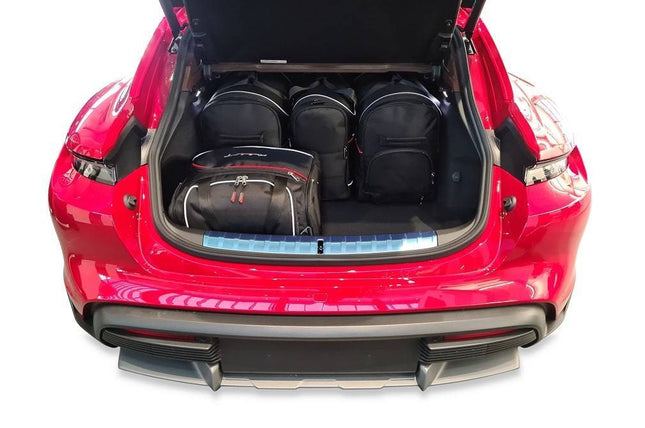 Kjust Reistassenset voor Porsche Taycan Cross Turismo vanaf 2020 - Set van 5 Tassen met 2 Roltassen en 3 Vliegtuigtassen