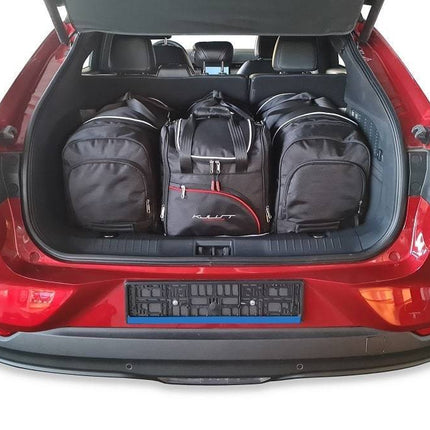 Kjust Reistassenset voor Ford Mustang Mach-E vanaf 2021 - Set van 4 Tassen met 2 Roltassen 1 Sporttas en 1 Vliegtuigtas