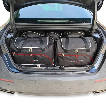 Kjust Reistassenset voor Maserati Quattroporte vanaf 2013 - Set van 5 Tassen met 2 Roltassen 2 Sporttassen en 1 Vliegtuigtas
