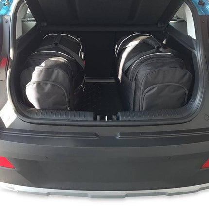 Kjust Reistassenset voor Hyundai Bayon vanaf 2021 - Set van 4 Tassen met 2 Roltassen 1 Sporttas en 1 Vliegtuigtas