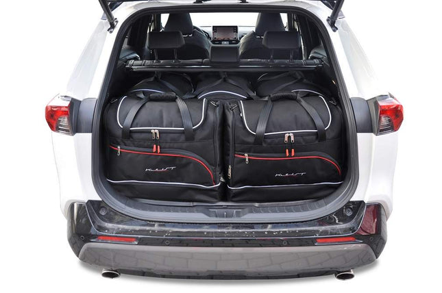 Kjust Reistassenset voor Toyota RAV 4 5-deurs 2019-2026 - Set van 5 Tassen met 3 Roltassen en 2 Sporttassen