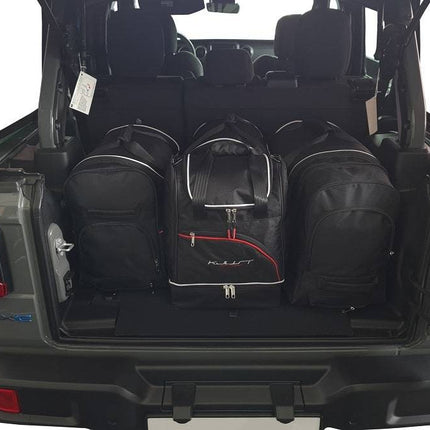 Kjust Reistassenset voor Jeep Wrangler vanaf 2018 - Set van 4 Tassen met 2 Roltassen en 2 Sporttassen
