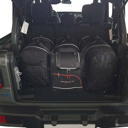 Kjust Reistassenset voor Jeep Wrangler 2007-2018 - Set van 4 Tassen met 2 Roltassen 1 Sporttas en 1 Vliegtuigtas