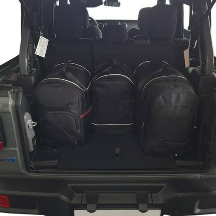 Kjust Reistassenset voor Jeep Wrangler 2007-2018 - Set van 4 Tassen met 2 Roltassen 1 Sporttas en 1 Vliegtuigtas